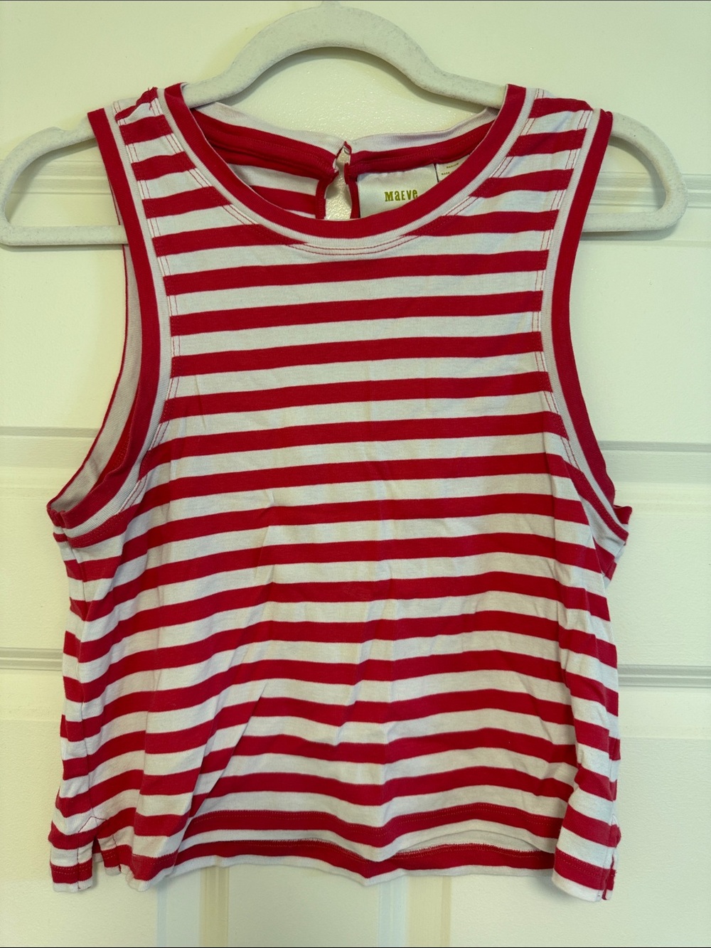 Maeve pink and White Striped Tank